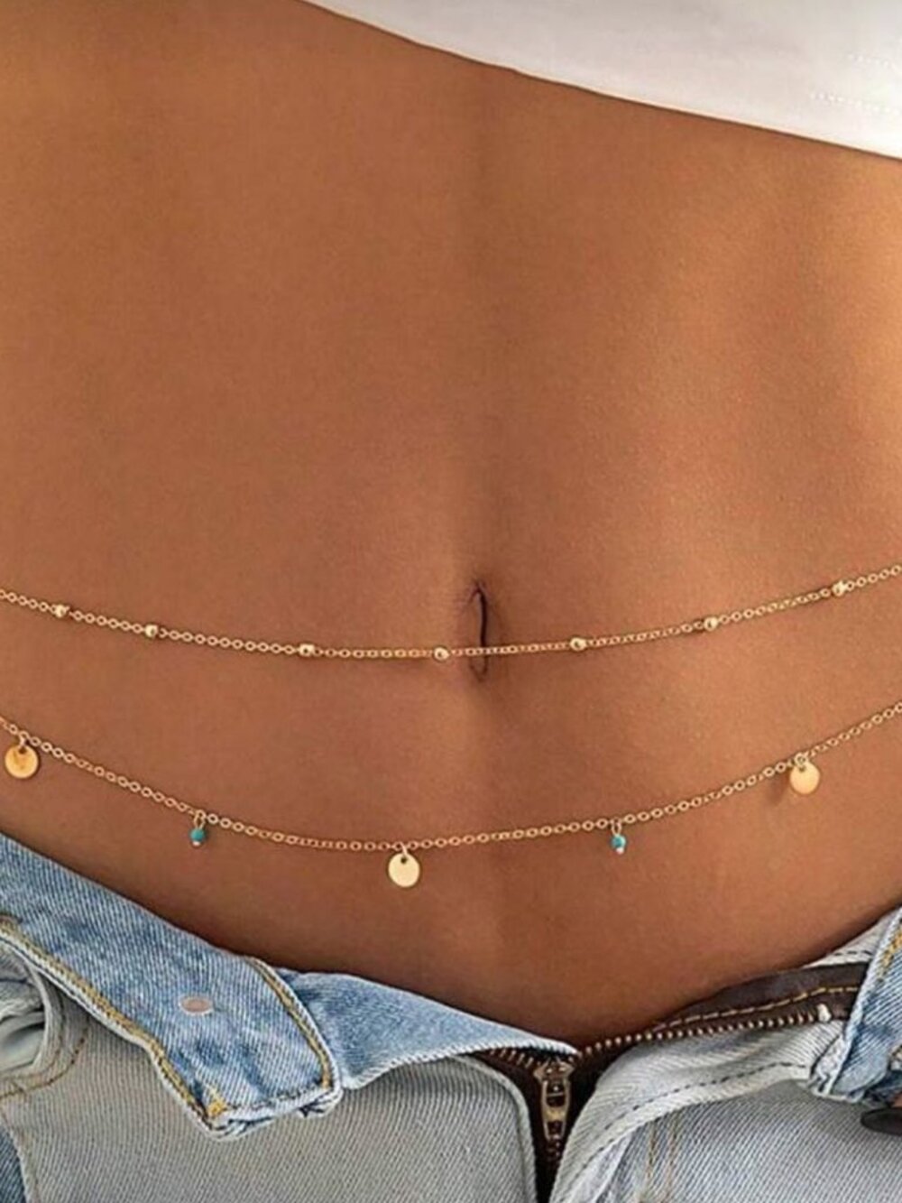Delicate GoldBelly Chain N1312
